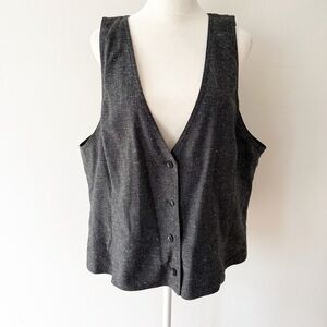 J Jill Women Wool Blend Vest Large Career Office Corpcore Retro Timeless Layers